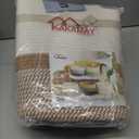KAKAMAY Large Blanket Basket (20"x13"),Woven Baskets for storage Baby Laundry Hamper, Cotton Rope Blanket Basket for Living Room, Laundry, Nursery, Pillows, Baby Toy chest (White/Brown)