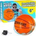 Aqua Dive Pool Ball Basketball – Water Pool Toys for Kids Ages 4-12 – Dribble, Pass & Shoot Underwater – Outdoor Beach Toy for Summer Fun – 6" Water Game for Boys & Girls Ages 5 6 7 8 9 10 11 12+ miss ball