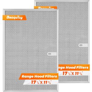 BPS1FA36 Aluminum Range Hood Filter 2 Pack 11-3/4" X 17-1/4" X 3/8" Fit for Broan NuTone Allure Sears 36" WS1, WS2, QS1, 5260-36" Series Hood Grease Range Hood Filter by Beaquicy