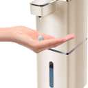 Automatic Liquid Soap Dispenser Touchless Soap Dispenser 380ml/12.8oz Rechargeable, Wall Mounted,4 Levels Adjustable Auto Soap Pump for Bathroom Kitchen Dish Soap (Champagne Gold)