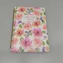 2025-2026 Planner Weekly and Monthly from July 2025 - June 2026, 6.5" x 8.8" A5 Academic Planner with Tabs for Women, Spiral Hardcover Agenda Notebook for School & Office Schedule, Pink Flower