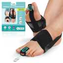 Hammer Toe Straightener for Women & Men - Non-Slip Hammer Toe Corrector, Adjustable Toe Splint for Hammer Toe, Curled Toes, Crooked Toes, Broken toe Support - Day & Night Relief (1 Compression Foot Wrap & 1 Strap) (Black)