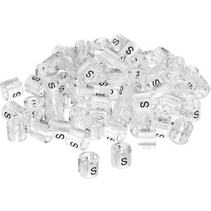 uxcell 160pcs Clothes Hanger Markers S Size Tags, Fit 3.5mm Rod Garment Size Hanger Clips Garment Color Coding Label for Clothing Hangers, Transparent