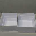 Lifewit Buffet Risers and Stands Up to 7.8", Food Risers for Buffet Table, Catering Dessert Cake Stand for Party, Collectibles Jewelry Display Stand, White Cube Boxes Nesting Risers, 6 PCS