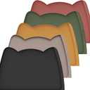 OHMO Dog Food Mat(Black, 24 * 15'') w/Residue Collection Pocket Silicone Pet Feeding Mat for Floor High Edges Anti Spills Waterproof Cat Water Bowl Tray, Easy Clean Placemat