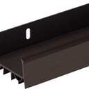 PVC Slide-On Door Bottom | Adjustable Plastic Weatherstrip Door Bottom with Drip Cap | 3 Feet (36-Inch) | for 1 3/4 Doors | Brown | Fits Gaps 3/8 to 7/8 | Made in The USA