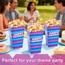 SAVITA 24pcs Video Game Popcorn Boxes, Funny Llama Party Popcorn Bags Battle Holder Bucket Cup Gamers Birthday Decorations for Wrapping Snacks Candy Cookies Party Favor Supplies