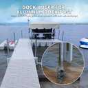 MATINA Dock Pole Auger for Aluminum Dock Pole, Dock Post Auger, Dock Auger for Making Floating Dock Hardware with Stainless Steel Bolts and Nuts for 2" O.D. Tubing Anchor or Dock Post, 2 Pack