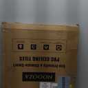 2ft x 2ft Drop Ceiling TilesSmooth White PVC Ceiling Panel 24 x 24in. Waterproof, Washable and Fire-Rated - Reusable - High-Grade PVC to Prevent Breakage-Package of 12 Tiles