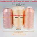 New brothreads - 40 Options- Various Assorted Color Packs of Polyester Embroidery Machine Thread Huge Spool 5000M for All Embroidery Machines -Flesh Colors