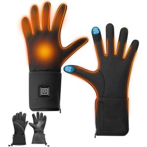 BNZ Heated Gloves for Men Women, Rechargeable Heated Gloves for Winter Sports Snow Biking Riding Skiing Cycling Hunting Snowboarding, Touchscreen Function (Large)