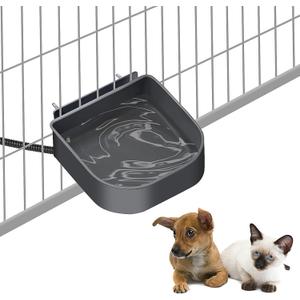 PETLESO Heated Water Bowl for Indoor Pet, Hanging Dog Water Bowl for Kennel No Spill Heated Bowl for Chicken Coop Dogs Cats Rabbits Birds Small Animals Outdoor, 1L (33 OZ)