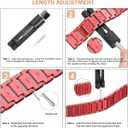 Bands Compatible with Apple Watch 49mm 46mm 42mm 45mm 41mm 44mm 40mm, Bling Rhinestone Diamond Metal Replacement Strap for iWatch Series 10/9 / 8/7 / 6/5 / 4/3 / SE/Ultra Women Men