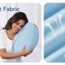 2 x Pregnancy Pillow for Sleeping Memory Foam Maternity Pillow for Side Sleepers, Adjustable Travel Wedge Pillow Support for Back, Belly, and HIPS for Pregnant Women,Cooling Silk Blue