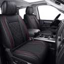 YIERTAI Car Seat Covers for Dodge Ram Fit 2009-2026 1500 2010-2026 2500 3500 Classic Bighorn Longhorn Laramie Tradesman Truck Red Front
