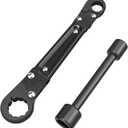 Holdly Multi-Functional Angle Stop Wrench Kit - Plumbing Tools for Professional Plumbers | Installing & Removing Compression Angle Stop and Fittings (Black-Angle Stop Wrench Kit)