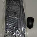 Wireless Keyboard and Mouse Combo, Full-Sized 2.4GHz Wireless Keyboard with Comfortable Palm Rest and Optical Wireless Mouse for Windows, Mac OS PC/Desktops/Computer/Laptops (Black)