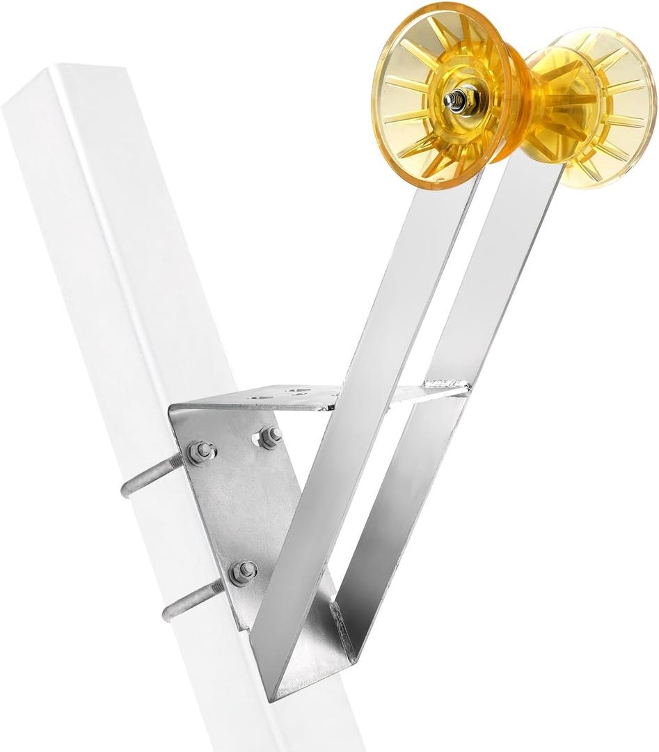 Boat Trailer Winch Seat with Roller, Boat Trailer Winch Stand for 2" and 3" Winch Posts, Boat Winch Mount with U-Bolts 3 Inch (Not Include Winch Post)