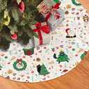 Christmas Cute Cat Christmas Tree Skirt 30 Inches Animal Tree Skirt Xmas Tree Mat Holiday Party Supplies Christmas Tree Decorations