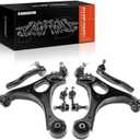 A-Premium 6Pcs Front Suspension Kit, Lower Control Arm, Sway Bar Link, Outer Tie Rod End, Compatible with Honda Civic 2006 2007 2008 2009 2010 2011