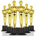 WINKIO Gold Award Trophies，6” Gold Award Statues, Pack of 6 Mini Trophies, Plastic Trophy Award for Competition,Events, Sports, Party Decorations,Award Ceremony and Appreciation Gift