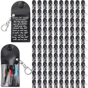 120 Sets Man of God Gift Bulk Mini Screwdriver Keychain, Christian Church Gifts for Dad, Portable Pocket Mini Screwdriver Keychain Set Father Tool Party Favors Religious Gifts for Adult Men