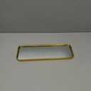 Luxury Mirrored Vanity Tray, Large Rectangular Stainless Steel Perfume Organizer, Gold Glass Mirror Decorative Tray for Makeup, Jewelry, Dresser, Bathroom Countertop (Gold)