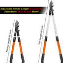 Loppers for Tree Trimming Heavy Duty, 26-40 Inch Handle Telescopic Tree Trimmer, Sync Drive Leverage Pruner, 2 Inch Branch Cutter