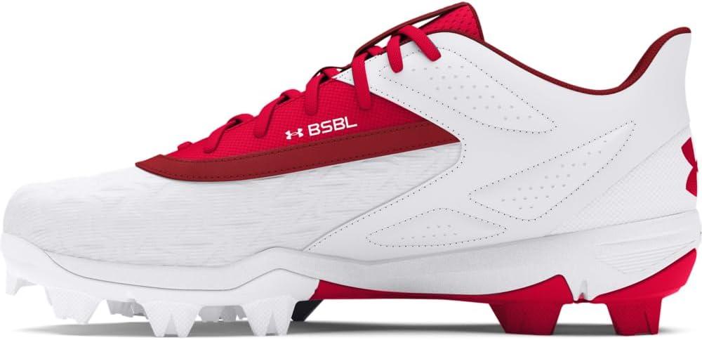 Under Armour Boys' Leadoff Low Rm Jr 3.0 Baseball Shoes (9 Infant, (600) Red/White/Red)