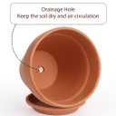 INGOFIN 12 Inch Terracotta Pot with Saucer - Ceramic Clay Pot for Plants with Drainage Hole, Large Terra Cotta Flower Planter with Tray for Indoor Outdoor Plants