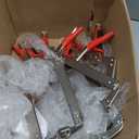 PINGEUI 4 PCS 18 Inch C Clamp Locking Pliers, Heavy Duty C Clamps with Swivel Pads and Rubber Handle Sleeve, Adjustable Welding Woodworking Tools, 7 Inch Max Jaw Opening