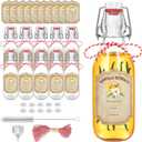 10 pack 8 oz vanilla extract bottles swing top glass bottles with lids homemade vanilla small flip top jars with airtight circle clear