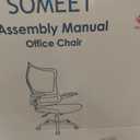 SOMEET Office Chair Ergonomic Desk Chair - Comfy Mesh High Back Office Chair with Lumbar Support Wheel Home Desk Office Chairs Flip up Armrest Executive Rolling Swivel Task Computer Chair Black Silver