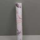 Vintage Floral Peel and Stick Wallpaper Self Adhesive Removable Watercolor Floral Wallpaper Vinyl Peony Flower Contact Paper for Decorative Bedroom Bathroom Home Wall (17.7"x236.2") (Pink/Grey)