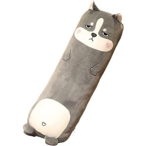 Long Plush Cute Body Pillows 39" Cuddle Stuffed Animal Shaped Bed Body Pillows Soft Cotton Plushies Doll Toy Gifts (Husky, 39 Inch)