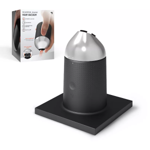 Sharper Image® Wireless Hair Vacuum, Powerful Suction for Grooming Clean-Up, One-Touch Operation, Easy-Clean Nozzle, Charging Base, Ergonomic Comfort Grip with Soft-Touch Finish, Rechargeable Battery