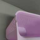 UUJOLY Plastic Portable Shower Caddy Basket Bucket, Cleaning Shower Basket with Handle Compartments Storage Basket Organizer for Bathroom Kitchen College Dorm Sink, Light Purple