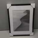 Americanflat 12x16 Picture Frame with Polished Plexiglass - Set of 2 - Use as 9x12 Frame with Mat or Display 12x16 Photo Without Mat - Galleria Collection - Picture Frames for Wall Display - Black