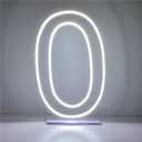 LED Neon Signs Number 0 Birthdays Decor Neon Lights Party USB Plus Battery Case Light up your baby's birthday with our Neon Number Zero Sign (Number 0)