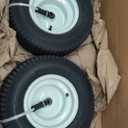 16x6.50-8 Riding Lawn Mower Rubber Tire and Wheel, 2 Pcs Replacement 16x6.5-8nhs Garden Tractor Lawnmower Tyre, Bearing Bore 3/4" & 5/8", 3"-4.5" Centered Hub