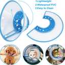 Vivifying Dog Cones for Small Dogs, Adjustable 8-9.6 Inches Soft Lightweight Elizabethan Collar for Puppy and Large Cats to Stop Licking Wounds After Surgery(Blue)