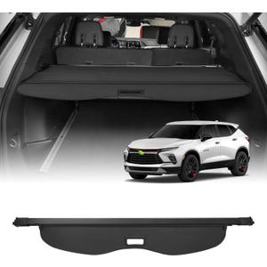 Powerty Cargo Cover for 2019-2024 2025 Chevrolet Blazer Retractable Trunk Cover Trunk Shielding Shade for Blazer Accessories Cargo Luggage Cover No Gap(Not fit for Blazer EV)