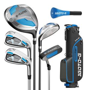 7 Pieces Golf Clubs Set for Men & Women Complete Golf Clubs Full Set Includes Stand Bag with Rain Hood, 1# Driver, 5# Hybrid, 7# PW# Irons and Putter, Hand Orientation: Right