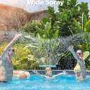 POOLHACKER Original Pool Sprinkler Fountains for Above and In-ground Pools, Adjustable Whale Tail Waterfall Wide Width for Relaxation & Cooling, 10-20 Degrees, Gray