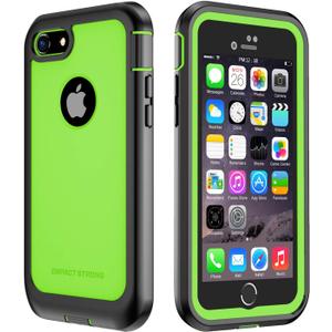 ImpactStrong for iPhone 7/8 Case, Ultra Protective Case with Built-in Clear Screen Protector Full Body Cover (Lime Green)