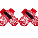 EXPAWLORER Anti Slip Dog Socks to Prevent Licking Paws, Dog Shoes for Hot Pavement, Dog Booties for Small Medium Large Senior Dogs, Traction Control Boots & Paw Protectors for Hardwood Floors-Red