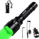 Rechargeable Green Light Tactical Flashlight500 Yards Green LED Light kit, Universal Picatinny Rail Mount with Pressure Switch for Long Distance Night Observation.