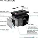 ML75-12INT -12 Volt 75 AH, Internal Thread (INT) Terminal, Rechargeable SLA AGM Battery