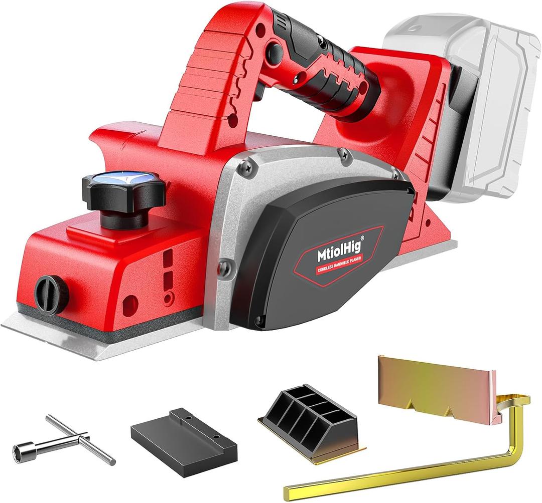 Cordless Electric Hand Planer: 3-1/4-Inch Handheld Planer Compatible with Milwaukee Battery (No Battery) - 15000 RPM Power Wood Planer for Woodworking, Carpentry
