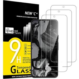 NEW'C 3 Pack Designed for Google Pixel 8A Screen Protector Tempered Glass,Case Friendly Scratch-proof, Bubble Free, Ultra Resistant (Transparent)